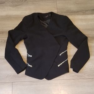 Black blazer with zippers